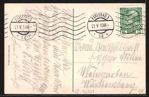 AK Karlsbad, Partie im Stadtpark