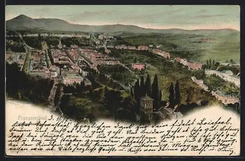AK Franzensbad, Gesamtansicht des Ortes