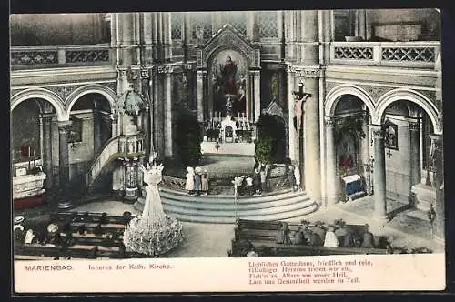 AK Marienbad, Inneres der Kath. Kirche