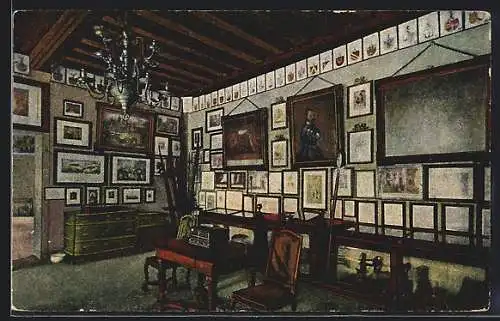 AK Eger, Gemälde im Wallensteinzimmer