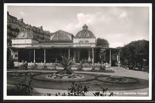 AK Karlsbad, Café und Gaststätte Kurpark