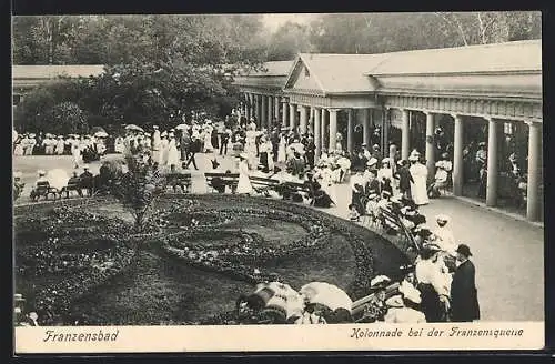 AK Franzensbad, Kolonnade bei der Franzensquelle