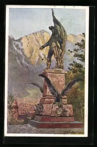 Künstler-AK E.F. Hofecker: Innsbruck, das Andreas Hofer-Monument