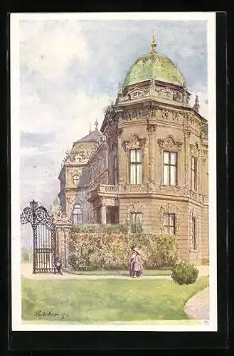 Künstler-AK E.F. Hofecker: Wien, Belvedere