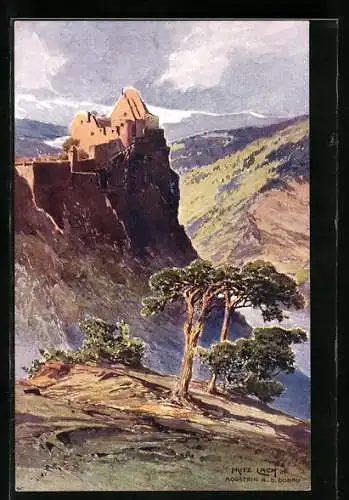 Künstler-AK Fritz Lach: Aggstein a. d. Donau