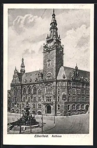 AK Elberfeld, Blick auf das Rathaus