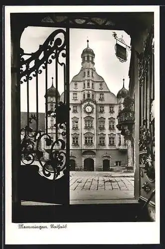 AK Memmingen, Blick auf Rathaus