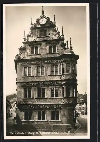 AK Gernsbach, Rathaus, Aussenansicht