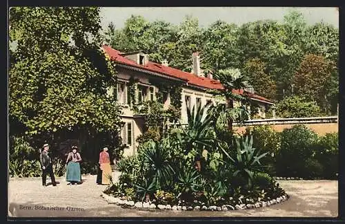 AK Bern, Partie im Botanischen Garten