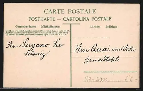 AK Lugano, Grand Hotel und Quai V. Vela