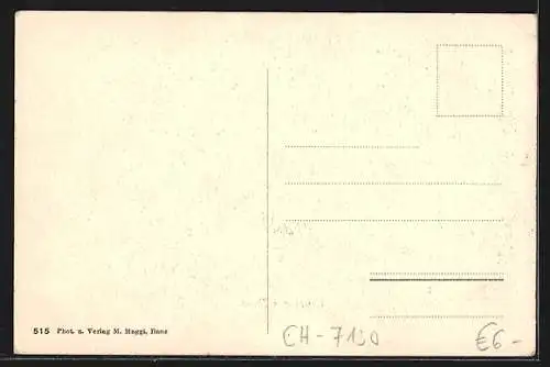 AK Ilanz, Ortsansicht gegen die Berge