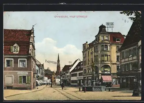 AK Offenburg, Blick entlang der Einhorn-Apotheke