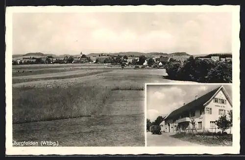 AK Burgfelden /Wttbg., Das Gasthaus zur Post, Gesamtansicht aus der Ferne