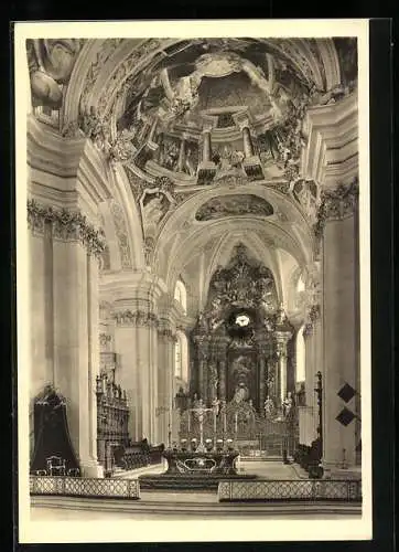 Foto-AK Deutscher Kunstverlag, Nr. 16: Weingarten /Württemberg, Kirche des Benediktinerklosters, Chor