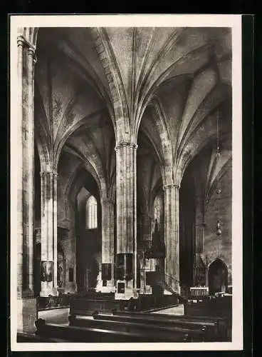 Foto-AK Deutscher Kunstverlag, Nr. Er 7: Erfurt, Dom, Inneres gegen Nordost