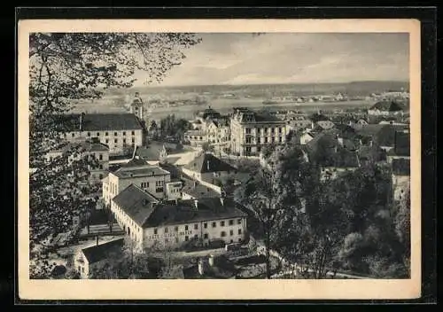 AK Lambach /Ob.-Do., Ortsansicht mit dem Badehaus