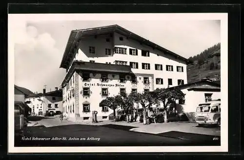 AK St. Anton am Arlberg, Das Hotel Schwarzer Adler