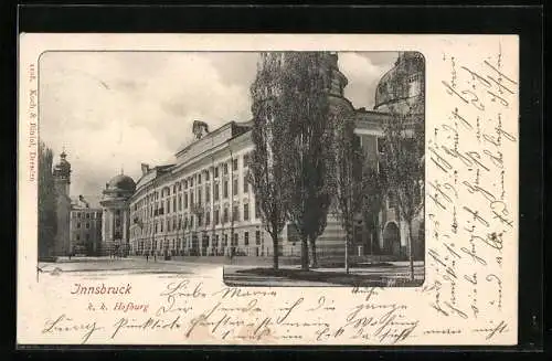 AK Innsbruck, Die K. k. Hofburg