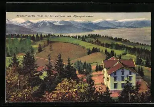 AK Bregenz, Das Pfänder-Hotel mit Alpenpanorama