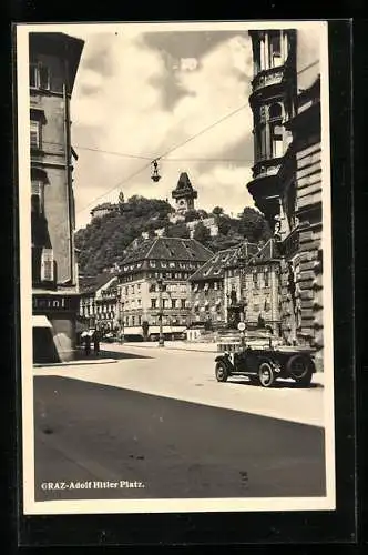 AK Graz,  Platz, Automobil