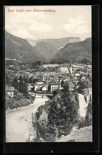 AK Bad Ischl, Gesamtansicht vom Calvarienberg aus