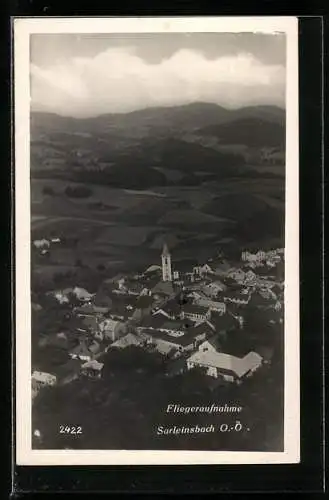 AK Sarleinsbach, Ortsansicht, Fliegeraufnahme
