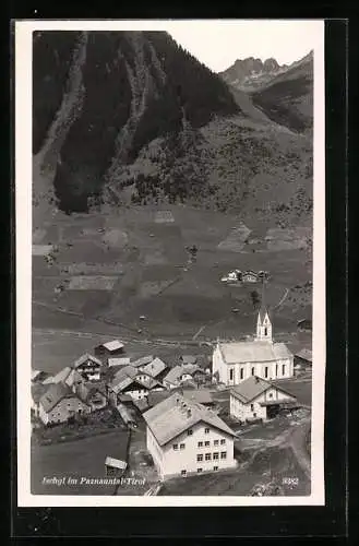 AK Ischgl im Paznauntal, Ortsansicht aus der Vogelschau