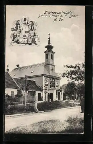 AK Maria Ellend a. d. Donau, Liebfrauenkirchlein, Marienbildnis