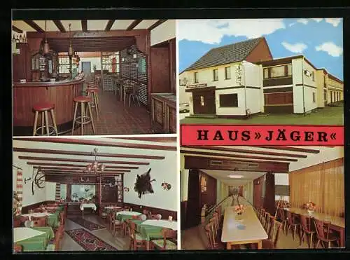 AK Gummersbach /Herreshagen, Das Hotel-Restaurant Haus Jäger, mit Innenansichten, Inh. Familie Jäger