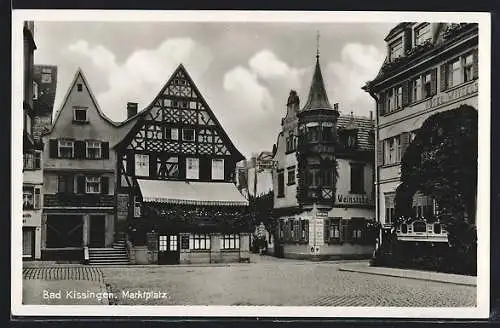 AK Bad Kissingen, Gasthaus Karch`s Weinstube am Marktplatz