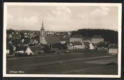 AK Löffingen, Ortsansicht mit der Kirche