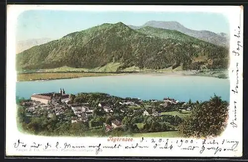 AK Tegernsee, Gesamtansicht am Wasser