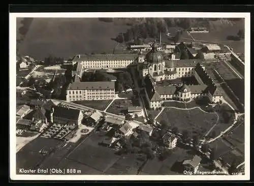 AK Ettal, Kloster vom Flugzeug aus