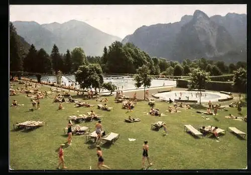 AK Oberammergau, Das gut besuchte Alpenbad