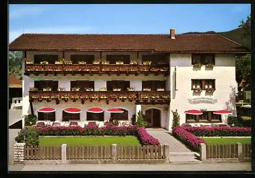 AK Oberammergau, Hotel-Pension und Café Schilcherhof