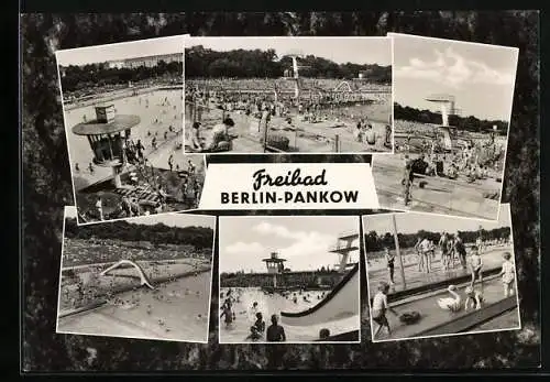 AK Berlin-Pankow, Freibad, Mehrfachansicht
