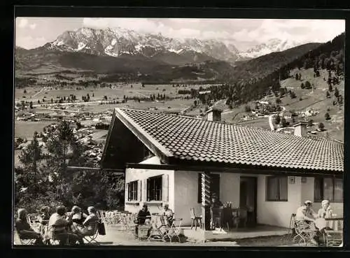 AK Wallgau /Obb., Das Gasthaus Maxhütte, Inh. M. Krüner