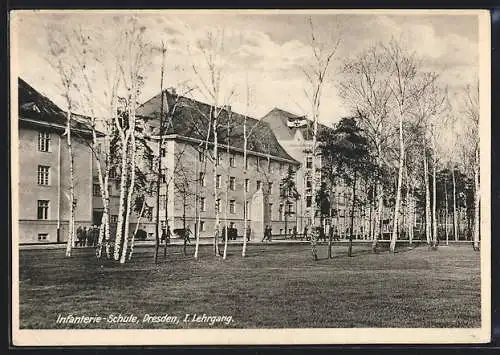 AK Dresden-Neustadt, Infanterie-Schule der Kaserne, I. Lehrgang