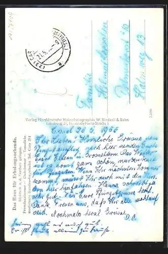 AK Carolinensiel-Friedrichsschleuse a. d. Nordsee, Das Hotel Seeblick mit Innenansicht, Inh. Otto Backhus