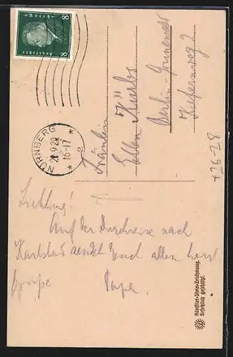 Steindruck-AK Nürnberg, Albrecht Dürerhaus