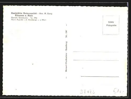 AK Eltmann a. Main, Gaststätte Mainaussicht von M. Karg