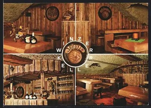 AK Iphofen, Gasthof Winzerkeller-Seufert, Innenansichten