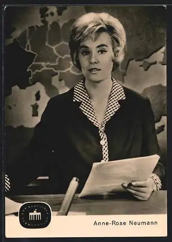 AK Anne-Rose Neumann, Nachrichtensprecherin des Deutschen Fernsehfunks