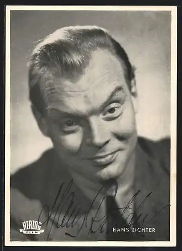 AK Schauspieler Hans Richter mit Autograph
