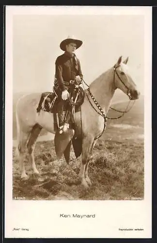 AK Schauspieler Ken Maynard als Cowboy