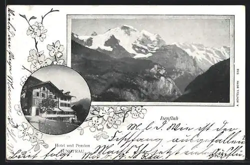 AK Isenfluh, Hotel-Pension Jungfrau, Gebirgspanorama