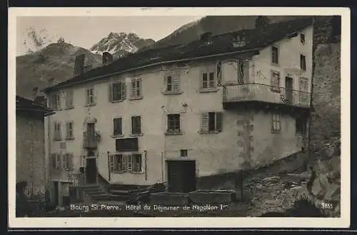 AK Bourg St. Pierre, Hotel du Dejeuner de Napoleon Ier
