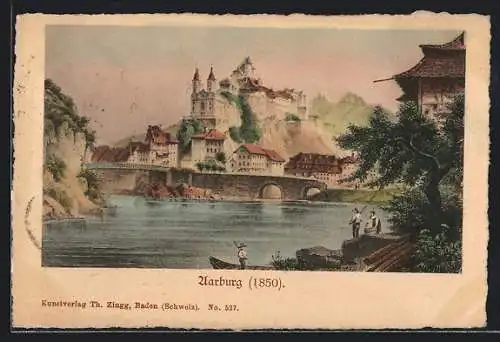 AK Aarburg, Gesamtansicht im Jahre 1850