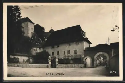 AK Porrentruy, Ortspartie mit Tordurchgang