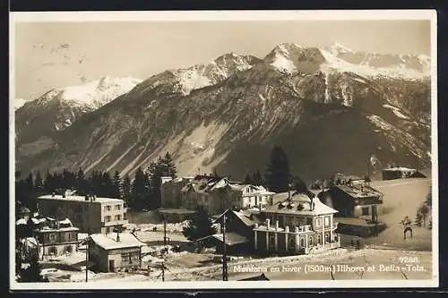 AK Montana, Panorama en hiver, Illhorn et Bella-Tola
